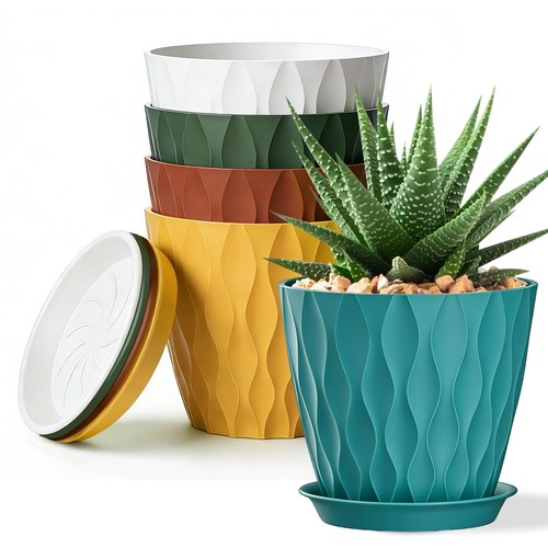 Inch plastic plant pots - plant, pots,set