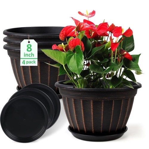 Pack flower pots - 4,