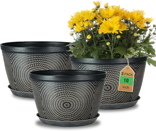 Inch flower pots - pots,3, pack
