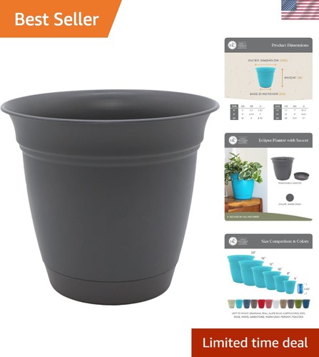 Eclipse round planter with - 10",