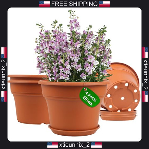 Plastic plant pots - pots, 10